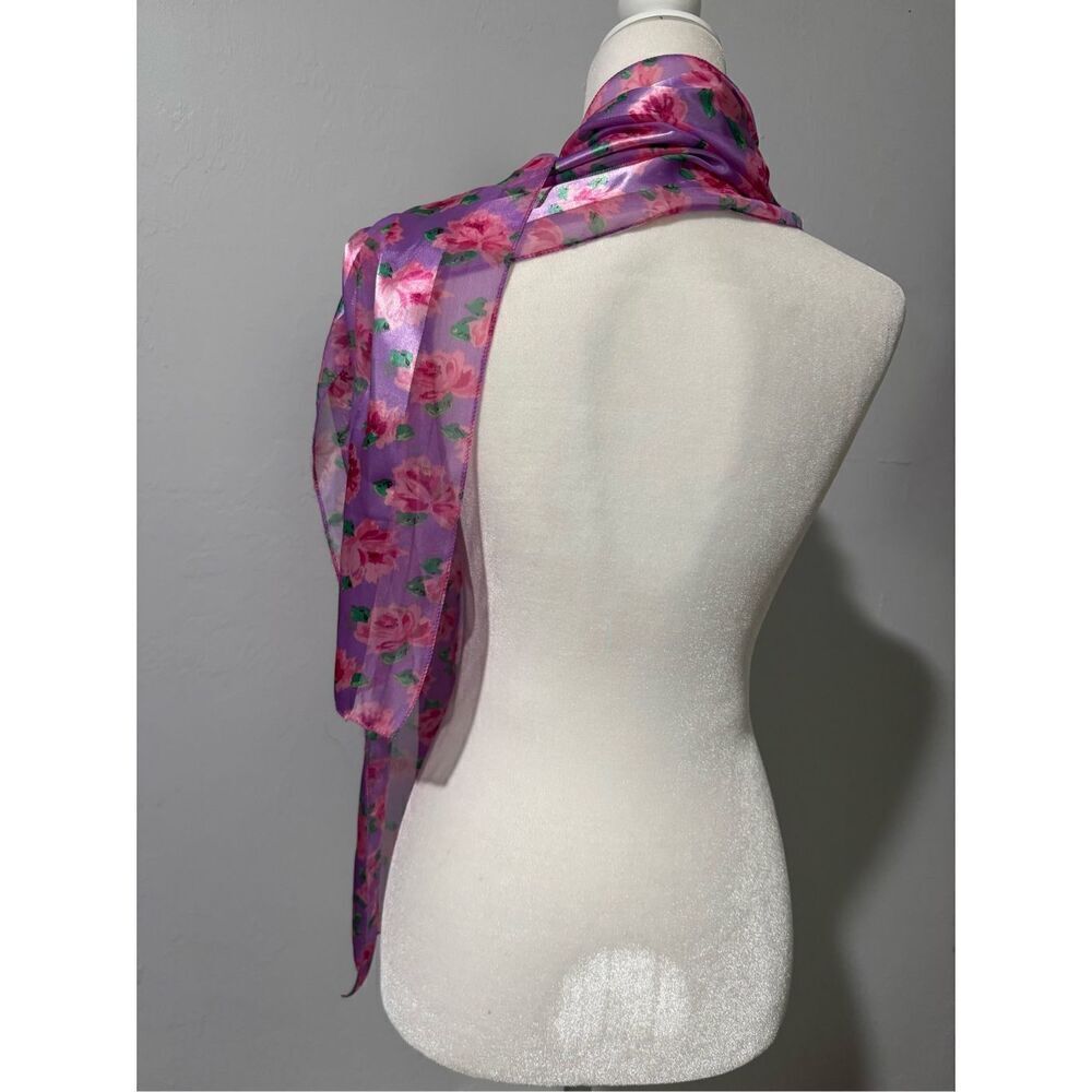 Scarves pink floral - Picture 4 of 5